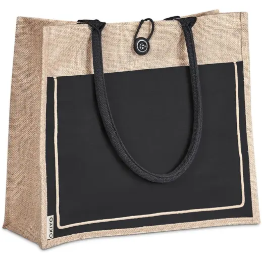 Okiyo Umi Jute & Cotton Tote Close Up
